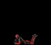 black, deadpool, red