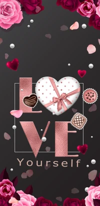 love, heart, pink, rosegold, chocolate wallpaper