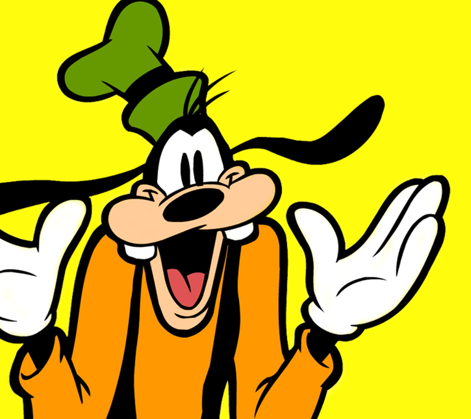 Goofy hace una cara divertida (dibujos animados, tonto)