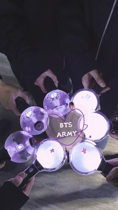 Bâtons lumineux BTS ARMY à l'unisson