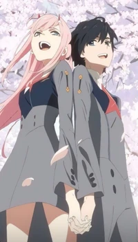 anime, beau, darling in the franxx, hiro, zero two