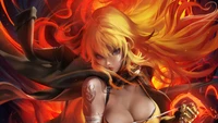 Yang Xiao Long: Guerrera Feroz y Ardiente de RWBY