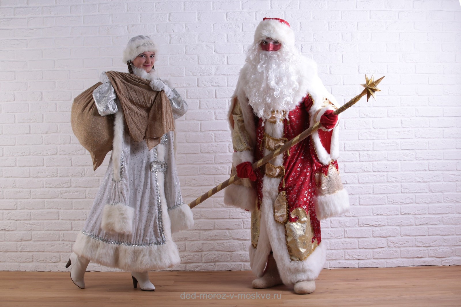 santa claus, ded moroz, snegurochka, costume, holiday wallpaper