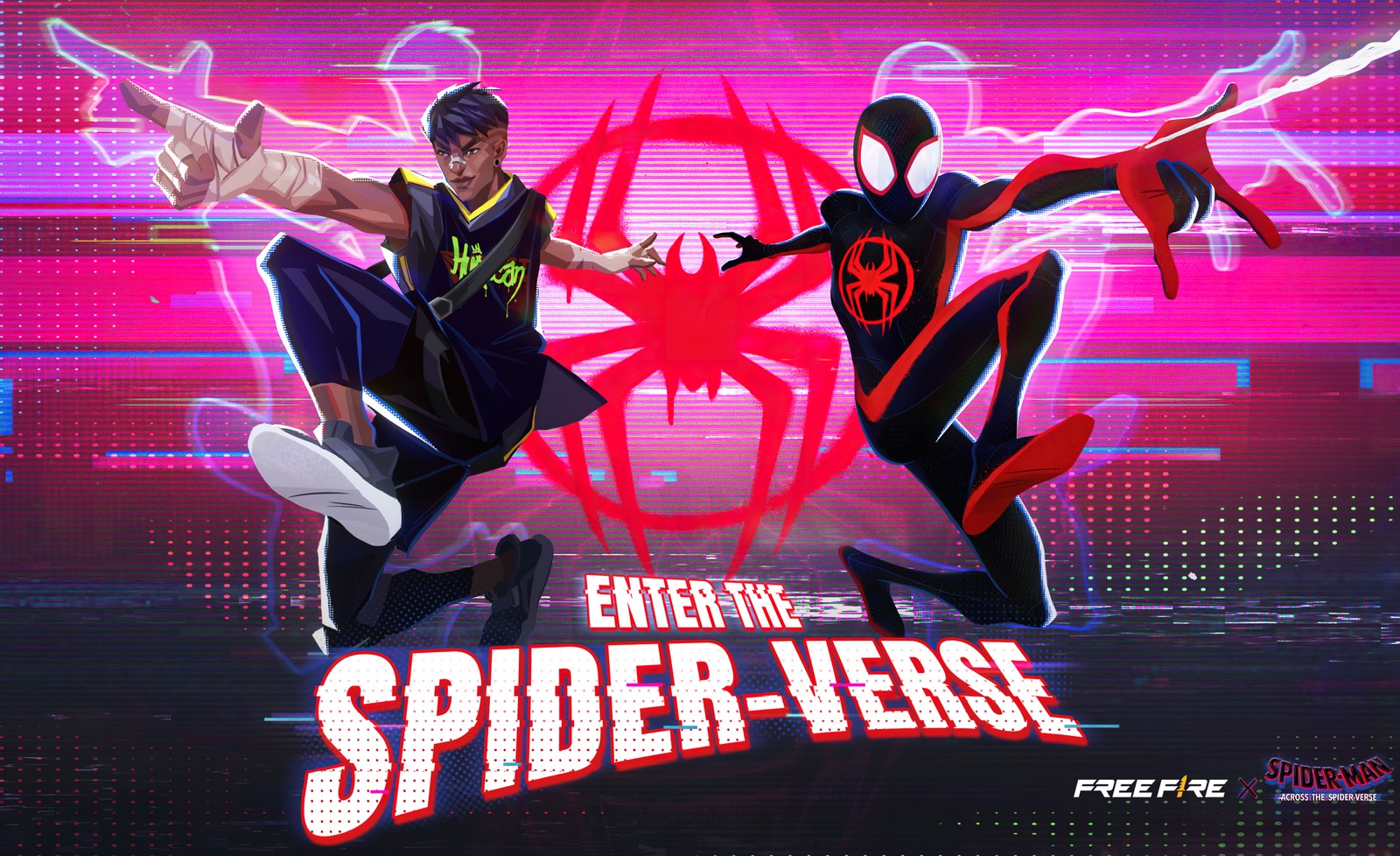 spider man across the spider verse, garena free fire, 5k, spiderman, games wallpaper