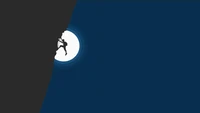 adventure, hiking, cliff, night, moon