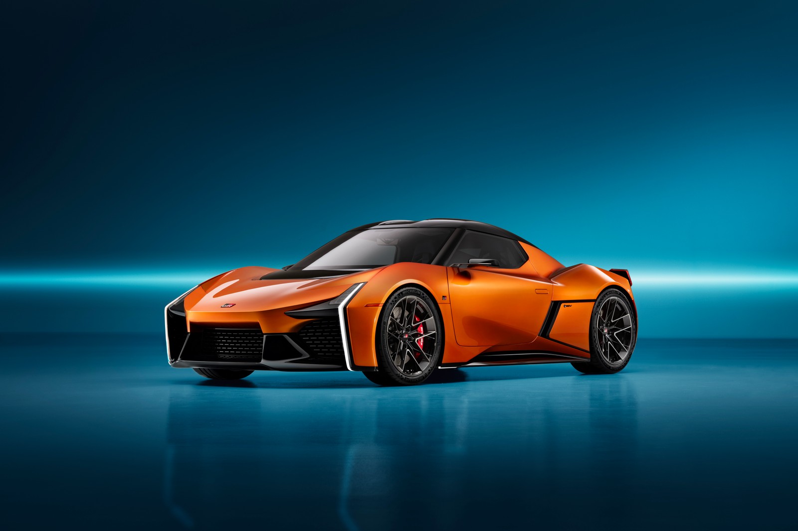 El nuevo coche conceptual se presenta en color naranja (toyota ft se, 5k, coches deportivos eléctricos, coches, fondo de pantalla 4k)