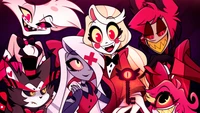 Ensemble vibrant de personnages de Hazbin Hotel