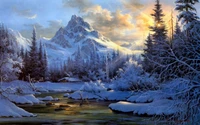 landscape painting, painting, landscape, art, nature wallpaper