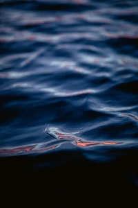 Calm Ocean Waves Reflecting the Sky at Dusk