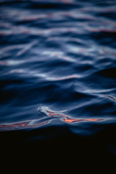 Calm Ocean Waves Reflecting the Sky at Dusk