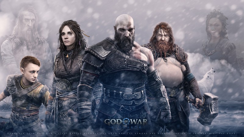 Обои бог войны hd для рабочего стола (god of war ragnarök, игры 2022, playstation 4, playstation 5, игры)