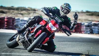 Ducati Racer in Action on the Track