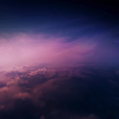 Dreamy Pink and Purple Clouds in the Expansive Sky