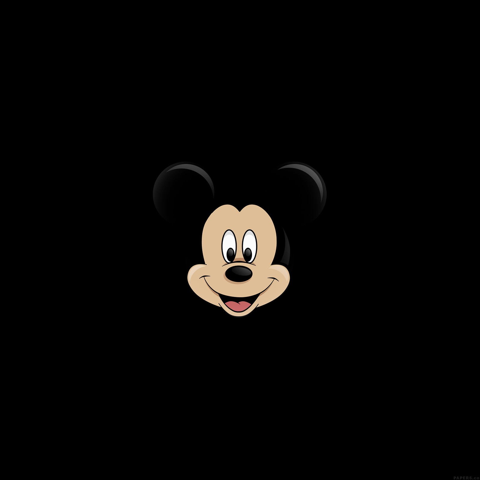 Cara do mickey mouse em um fundo preto (preto, cinema, faces, mouse, sorriso)