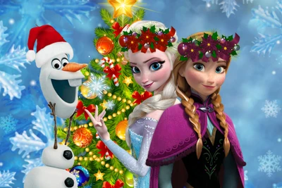 árvore de natal, frozen, feliz natal, boneco de neve olaf, natal