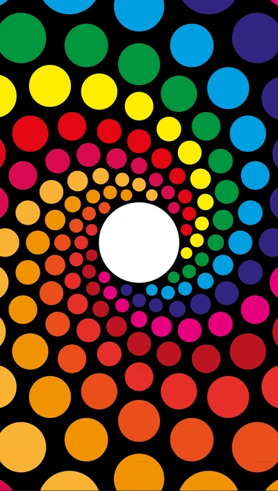 dots, rainbow