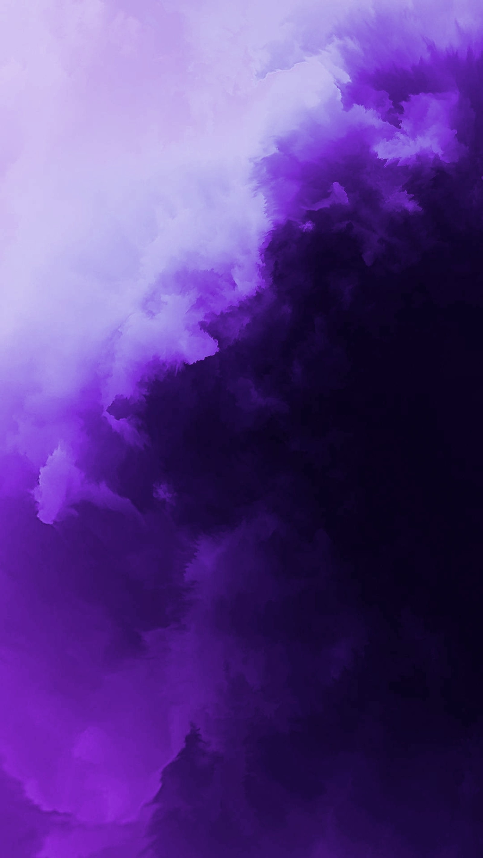 Purple and black clouds are in the sky with a plane flying in the distance (amoled, clouds, colour, december, fortnite)