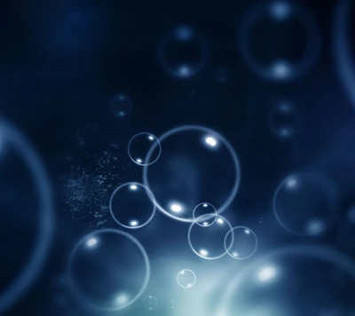 abstract, blue, bubbles, circle, dark