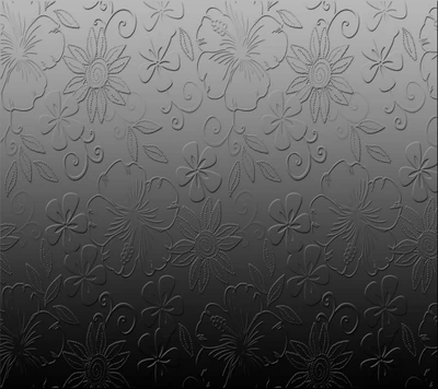 Motif abstrait floral noir élégant