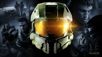 Master Chief's Iconic Helmet Amidst Epic Halo Scenes