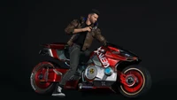 V with the Yaiba Kusanagi Motorcycle in Cyberpunk 2077