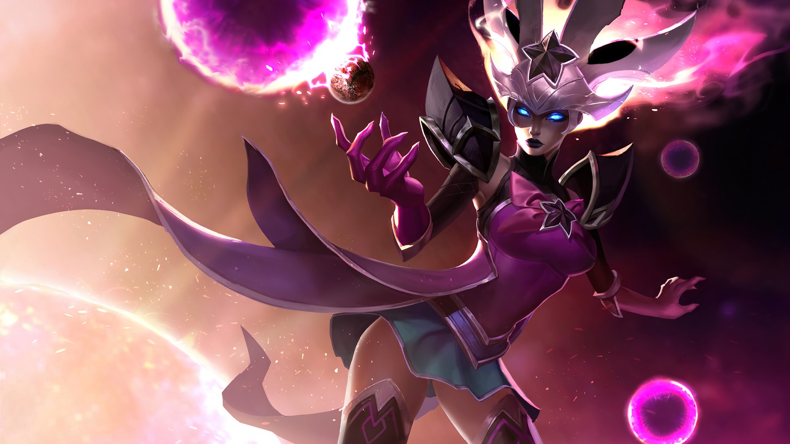 Descargar fondo de pantalla syndra, league of legends, lol, videojuego, arte