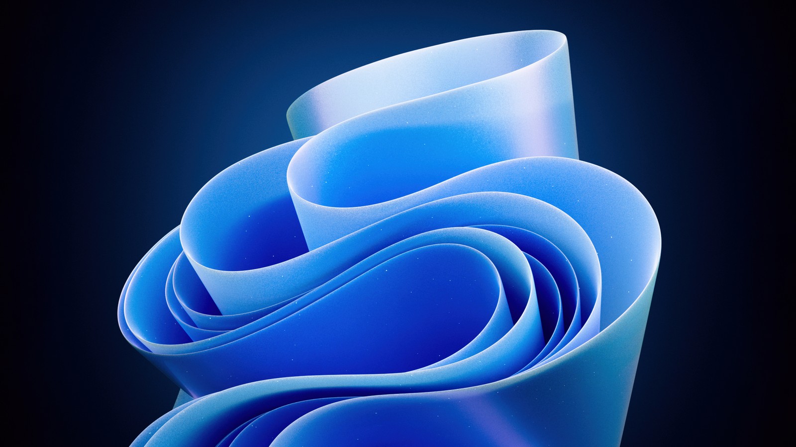 Há muitos rolos de papel azul empilhados uns sobre os outros (windows 11, abstrato azul, fundo escuro, abstrato, papel de parede 4k)