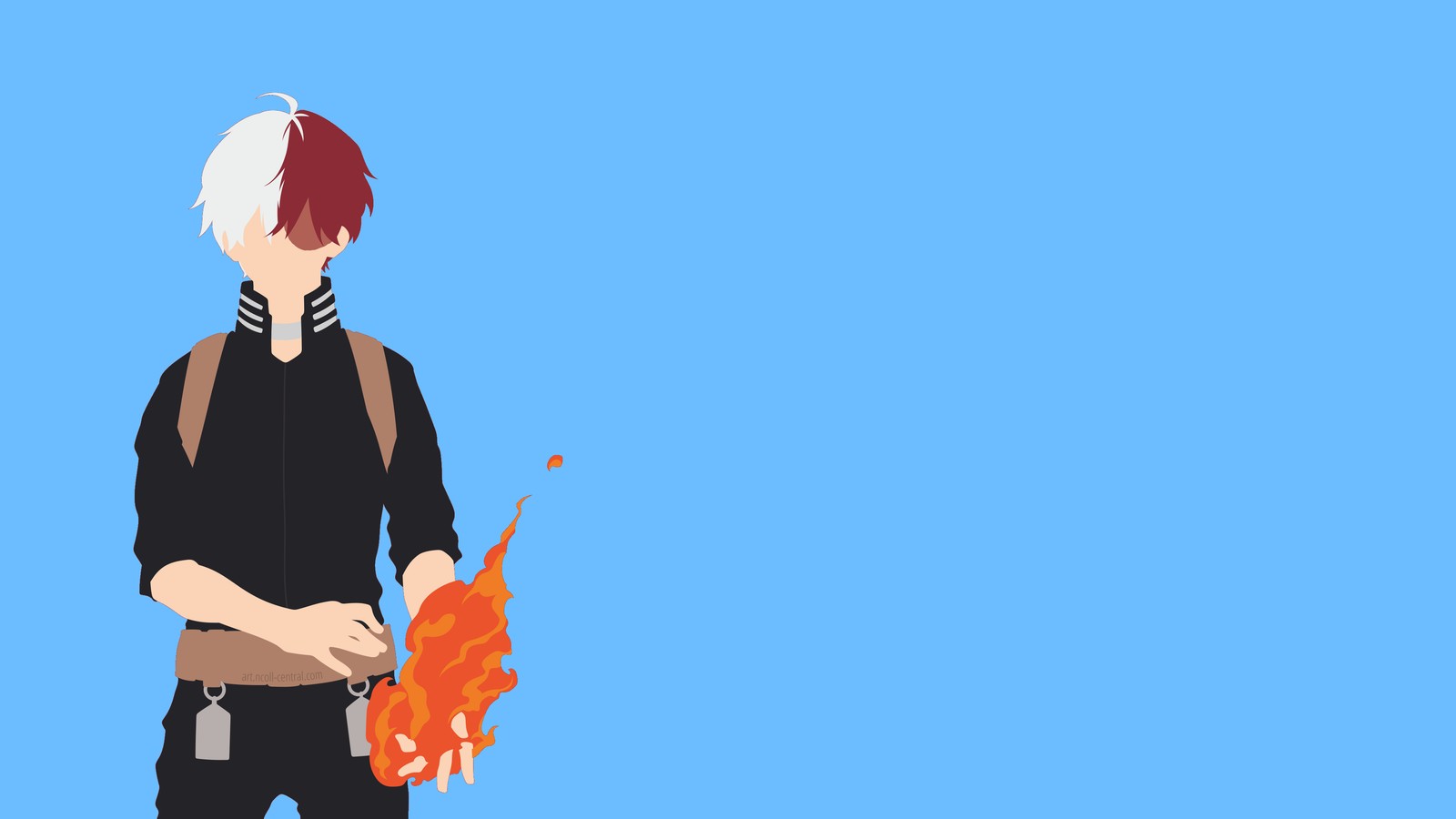 shoto todoroki, minimalist, minimalism, academia, boku no hero academia wallpaper