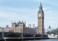 Big Ben: Iconic Clock Tower Overlooking the Houses of Parliament in Westminster