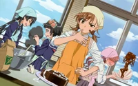 Mikoto Misaka y amigos disfrutan de un día de repostería y diversión en la cocina