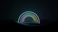 neon kunst, regenbogen, glühend, dunkle ästhetik, 5k