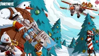 fortnite, battle royale, video game, snowmando, operation snowdown wallpaper