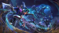 Batalhas épicas de inverno: campeões se unem em um confronto de League of Legends