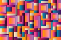 Vibrant Symmetry: Abstract Magenta Patterns in Geometric Design