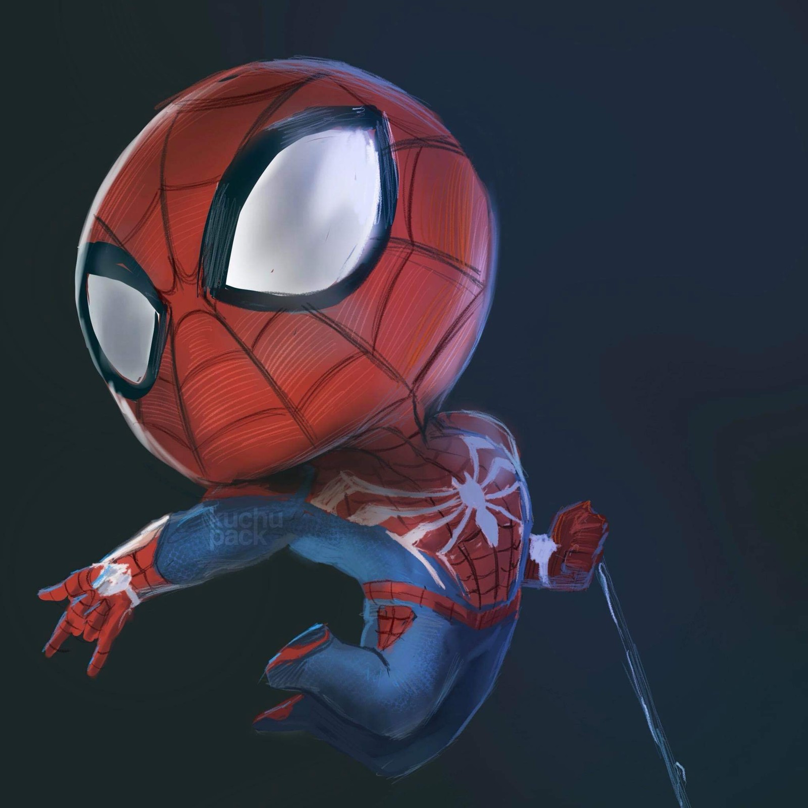 Spider-man en costume avec un couteau à la main (spider man ps4, spiderman ps4, suite advance, dessin)