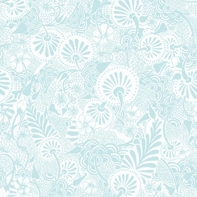 motif, aqua, design, dessin floral, turquoise