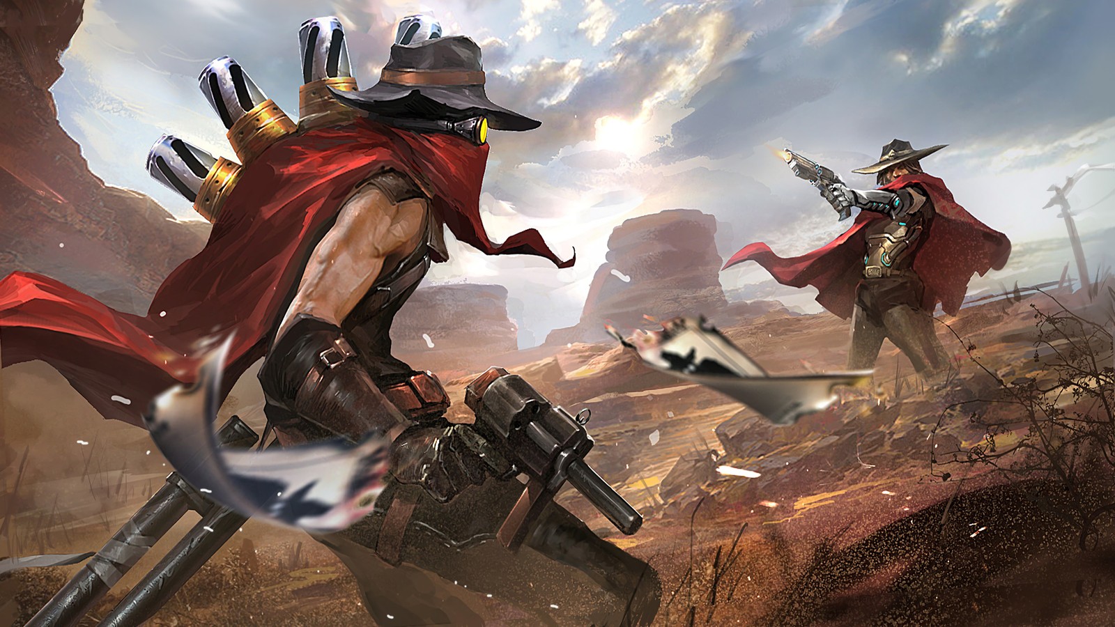 Lade jhin, mccree, lol, league of legends, videospiel Hintergrund herunter