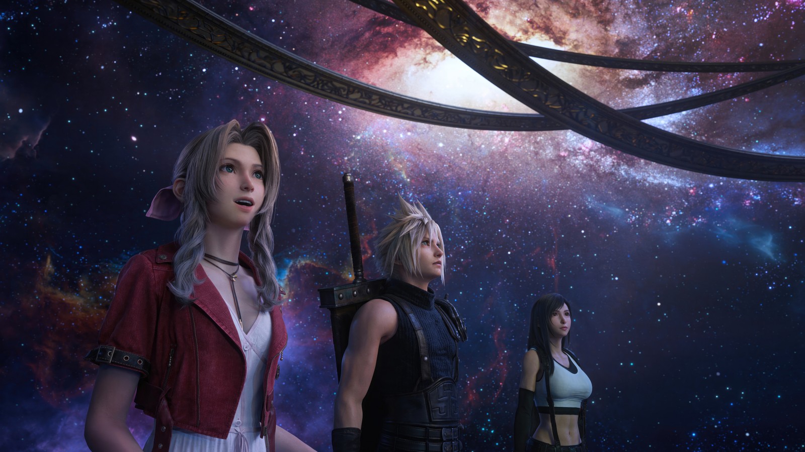 Final fantasy kommt auf die nintendo switch (final fantasy vii rebirth, charaktere, aerith, cloud strife, tifa lockhart)