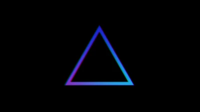 Design de triangle bleu électrique inspiré par "The Dark Side of the Moon" de Pink Floyd