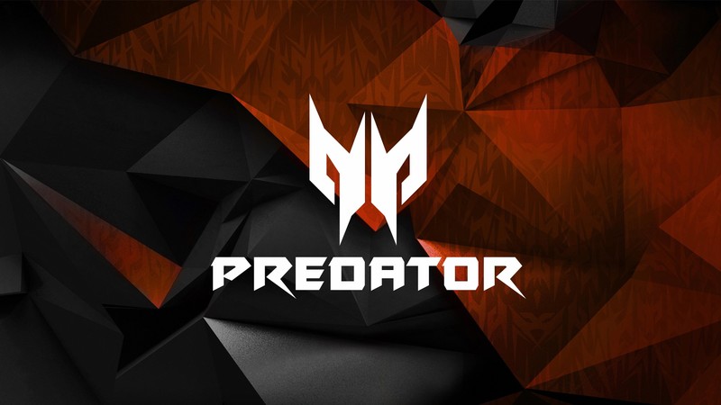 Логотип хищника на красном и черном фоне (асер хищник, acer predator, логотип, абстракция)