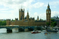 houses of parliament, big ben, palace of westminster, landmark, river wallpaper