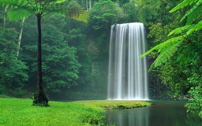 Erawan Waterfall: A Serene Nature Escape Amidst Lush Vegetation