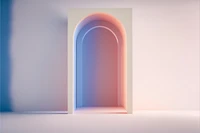 Porte abstraite avec fond dégradé pastel