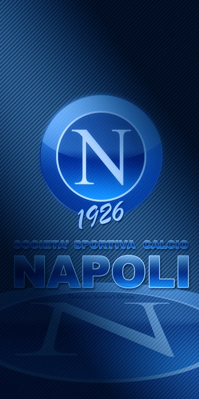 Logo de SSC Napoli con el año 1926, sobre un fondo de degradado azul, simbolizando el orgullo y la herencia en el fútbol italiano.