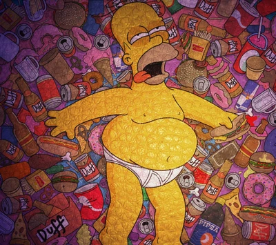 des dessins animés, homère, simpson, peau