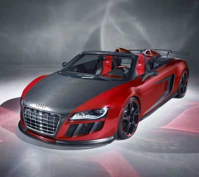 Audi R8 V10 Spyder modifié avec des accents en fibre de carbone