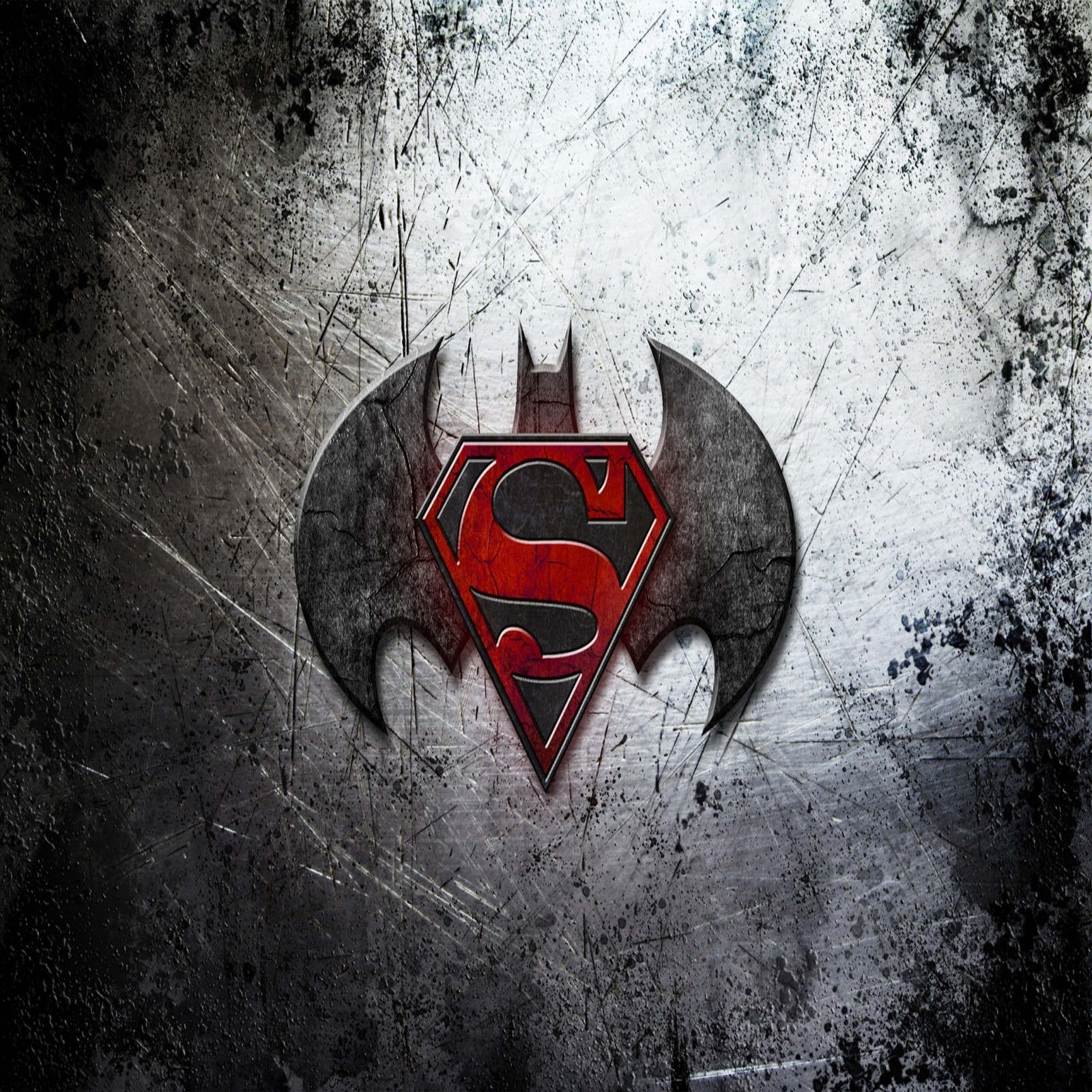 Descargar fondo de pantalla batman, logotipo, superman