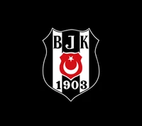 Logo de Beşiktaş JK : bouclier noir et blanc avec emblème d'aigle