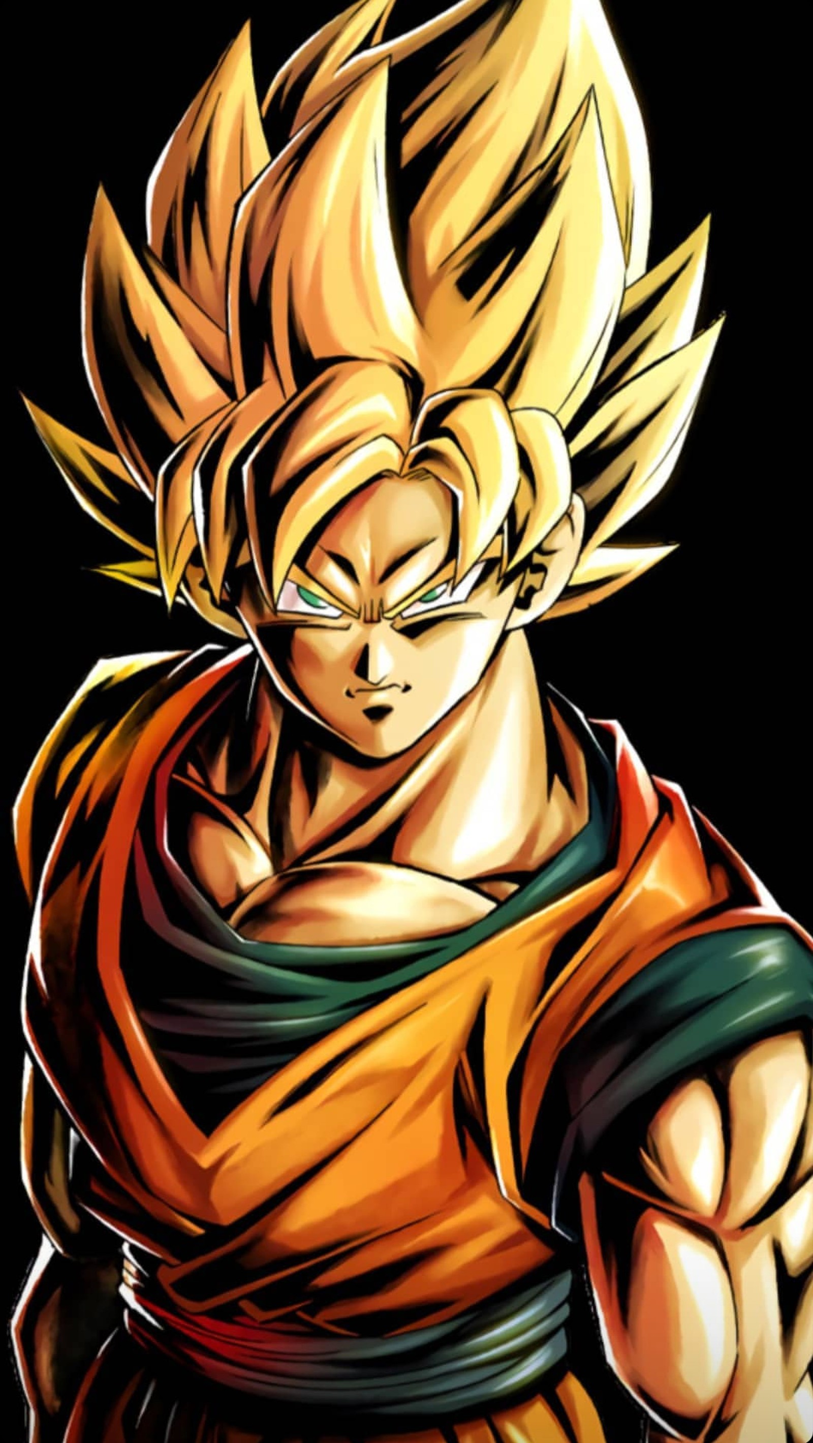 Eine zeichnung von einem sehr jungen gohan mit einer sehr großen brust (ball, goku, ssj)