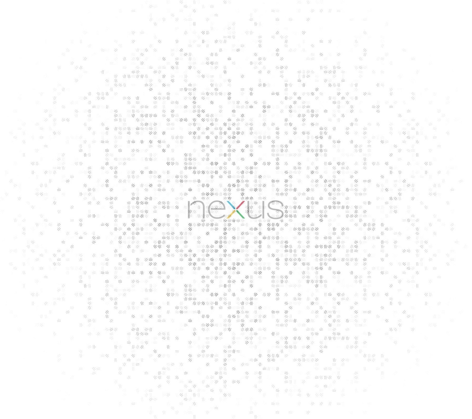 A white background with a pixel pattern and the word nexus (android, dot, google, lg, nexus)